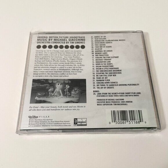 Inside Out Original Soundtrack Music Michael Giacchino CD Flaws - Picture 4 of 16